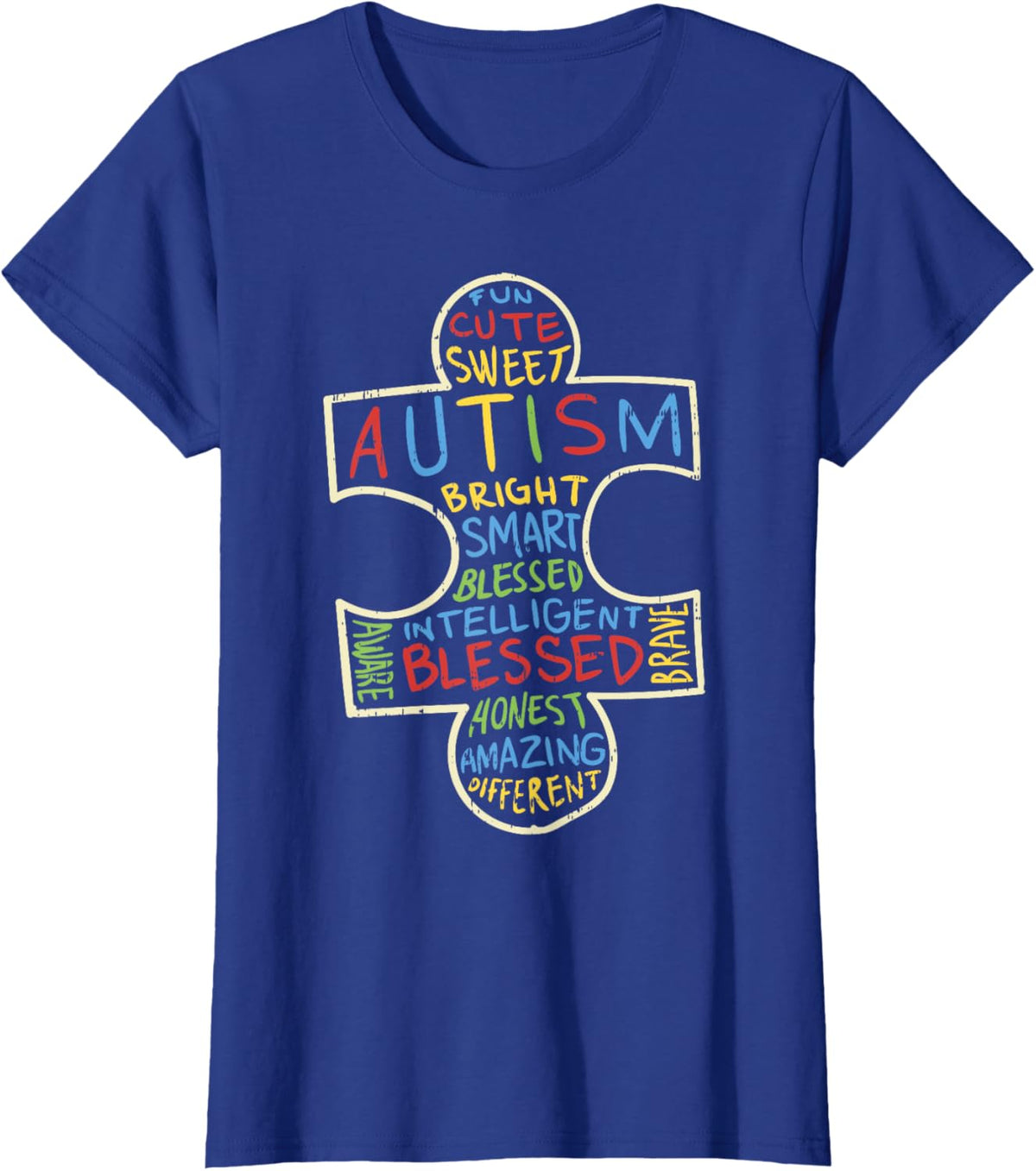 Autism Awareness Shirt Puzzle Piece Words Autistic Gift