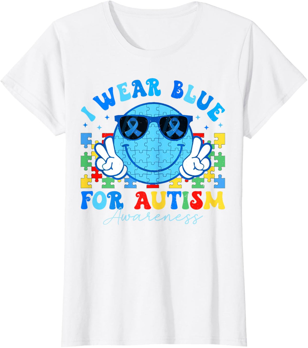 I Wear Blue For Autism Awareness Month Teacher Kids Boys