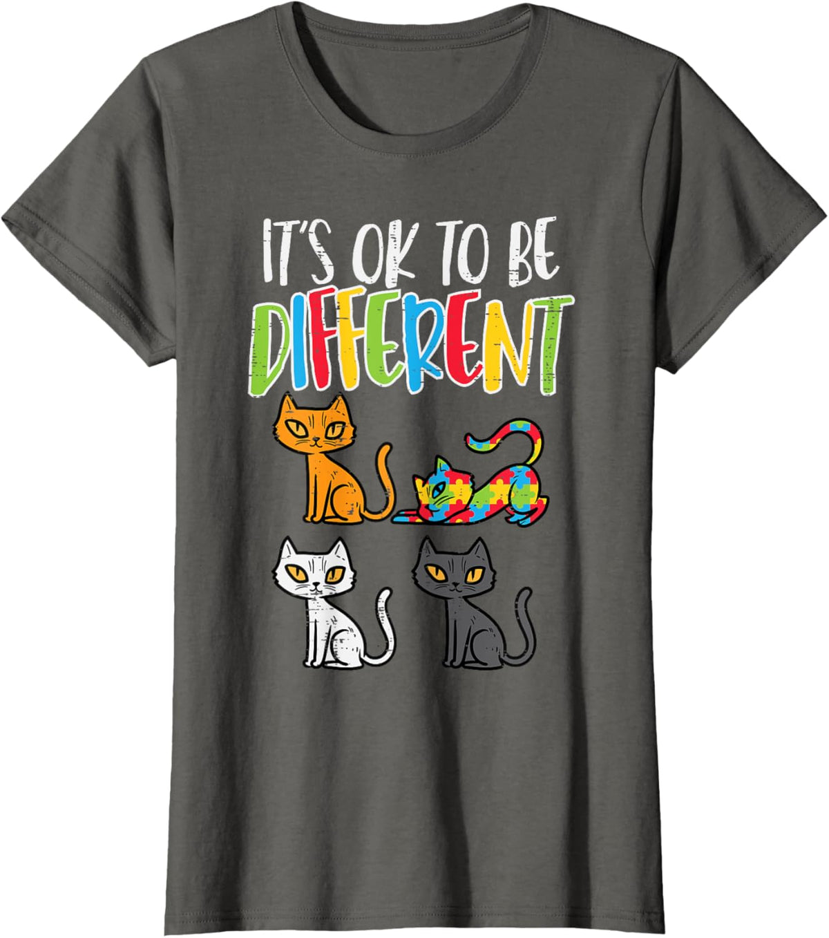 Its Ok To Be Different Cat Puzzle Cute Autism Awareness Kids