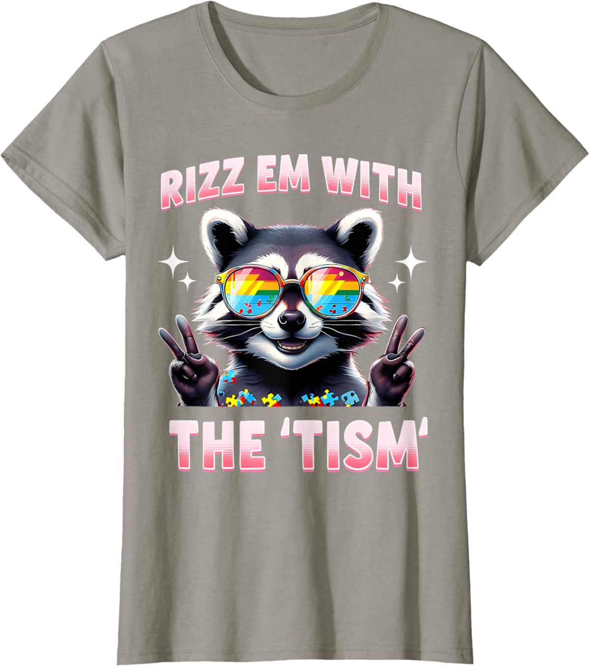 Autism Funny Rizz Em With The Tism Meme Autistic Racoon