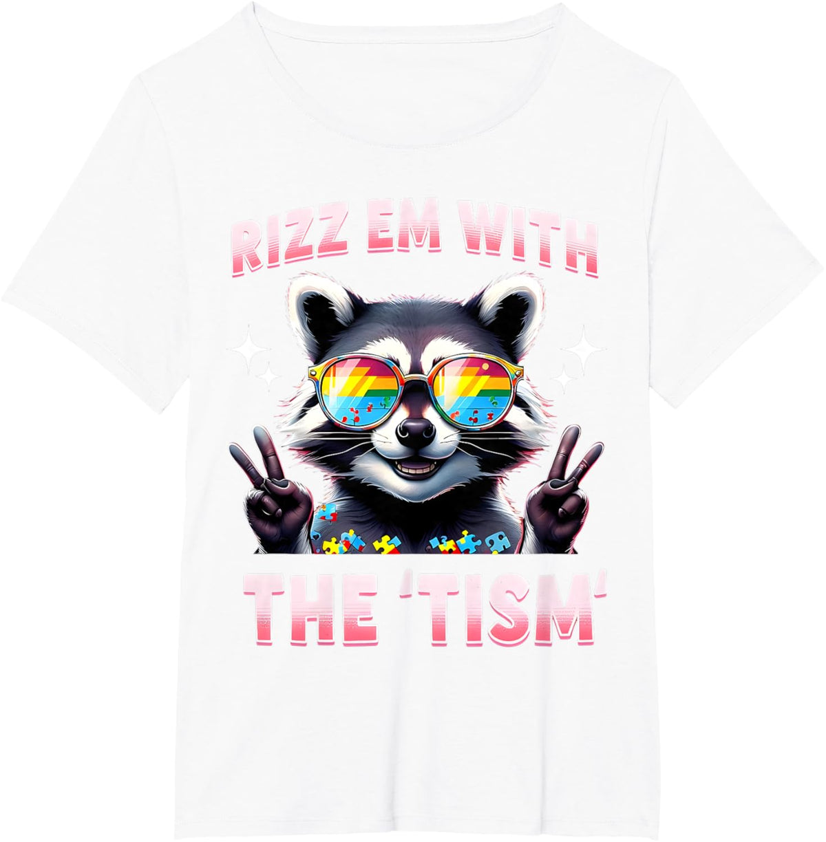 Autism Funny Rizz Em With The Tism Meme Autistic Racoon
