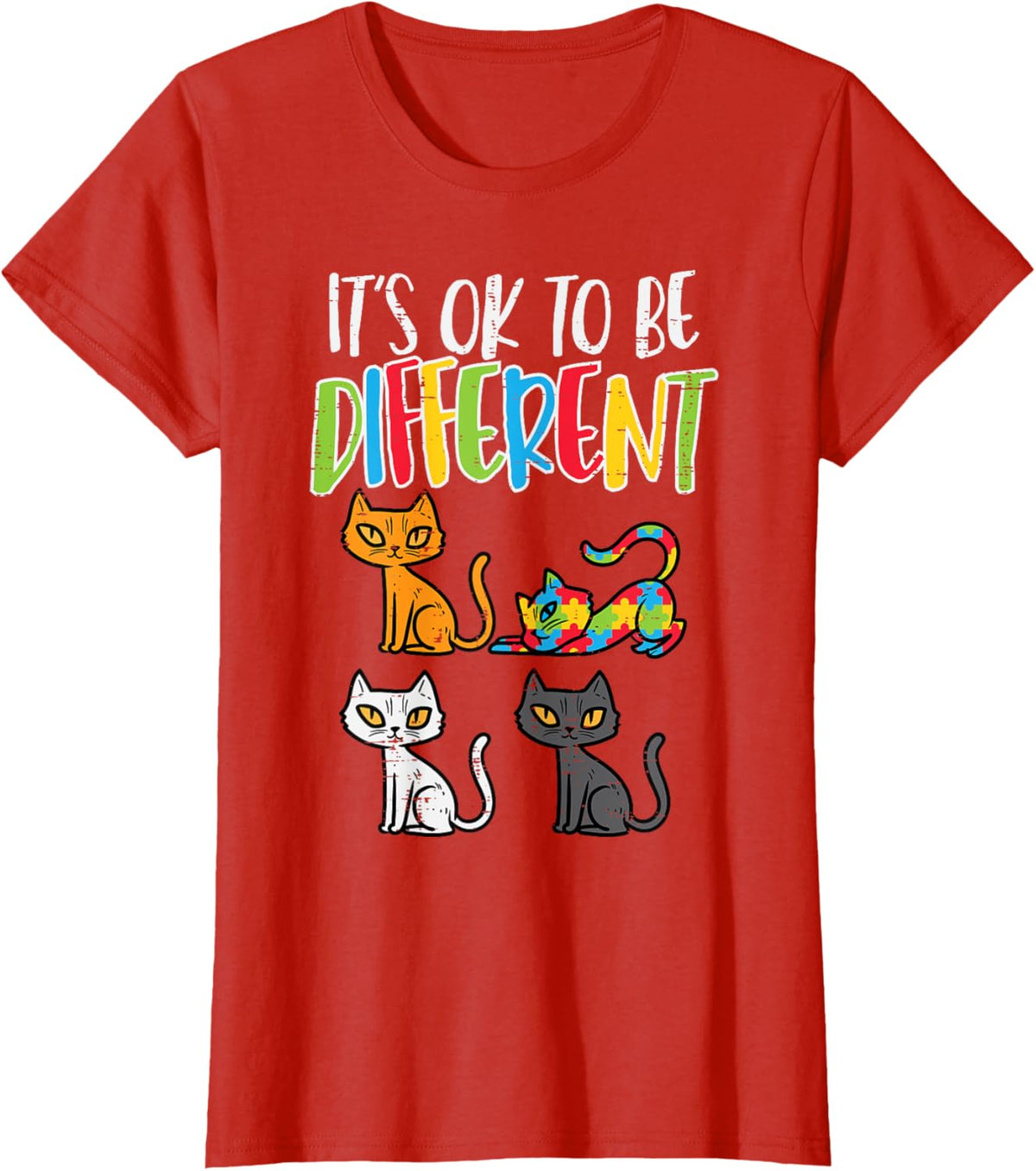 Its Ok To Be Different Cat Puzzle Cute Autism Awareness Kids