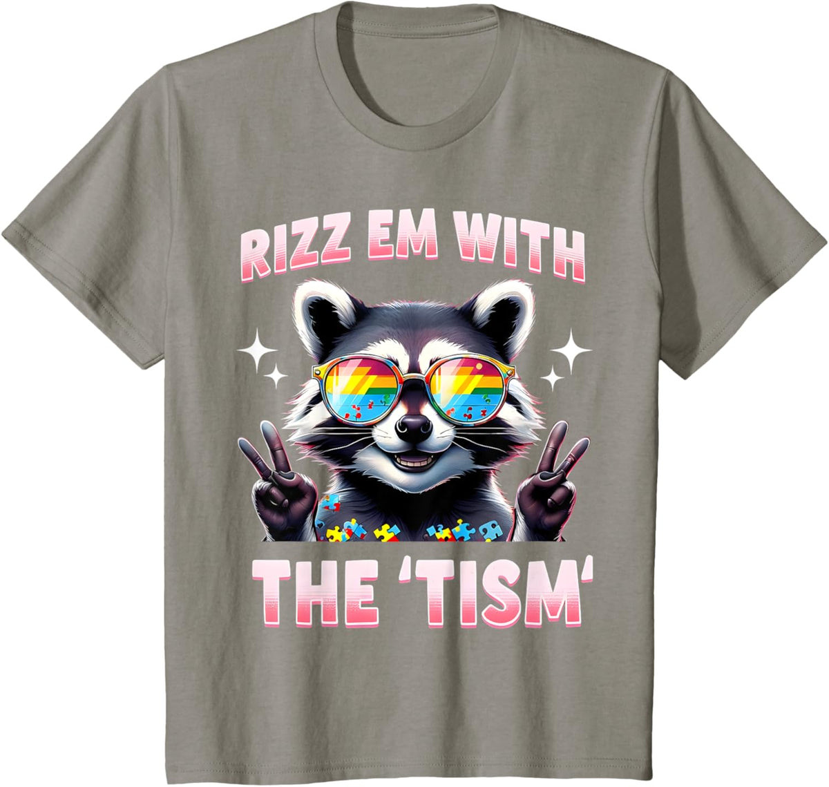 Autism Funny Rizz Em With The Tism Meme Autistic Racoon