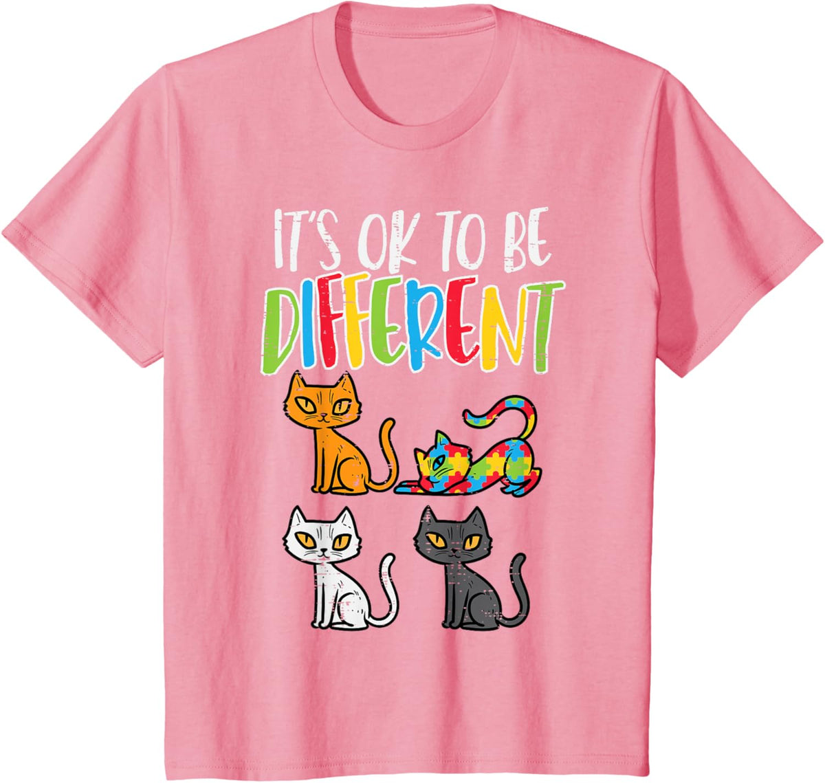 Its Ok To Be Different Cat Puzzle Cute Autism Awareness Kids