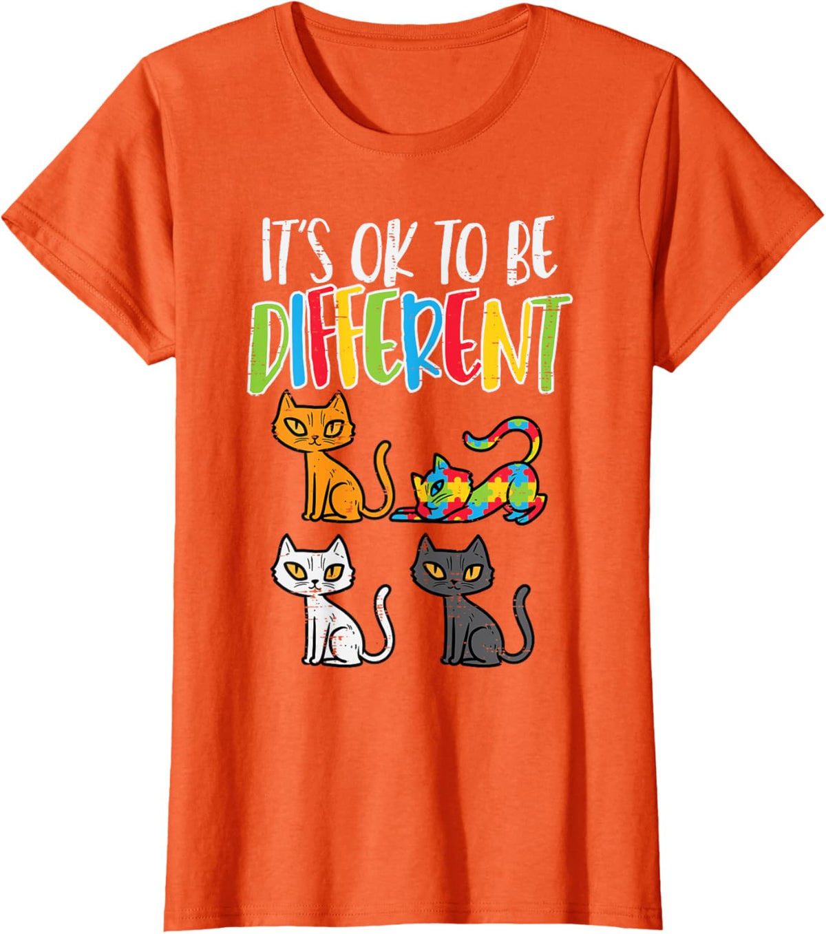 Its Ok To Be Different Cat Puzzle Cute Autism Awareness Kids
