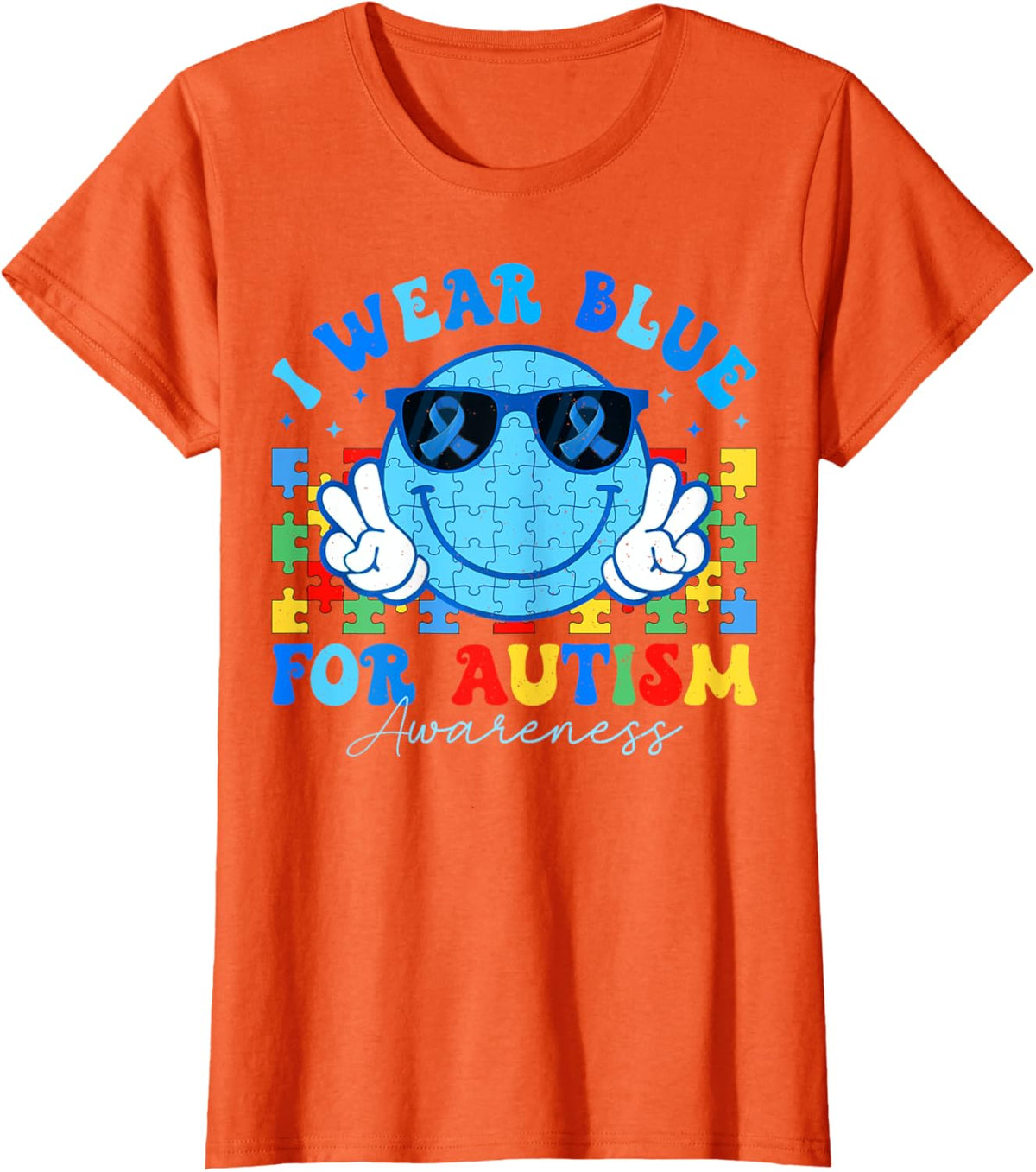 I Wear Blue For Autism Awareness Month Teacher Kids Boys