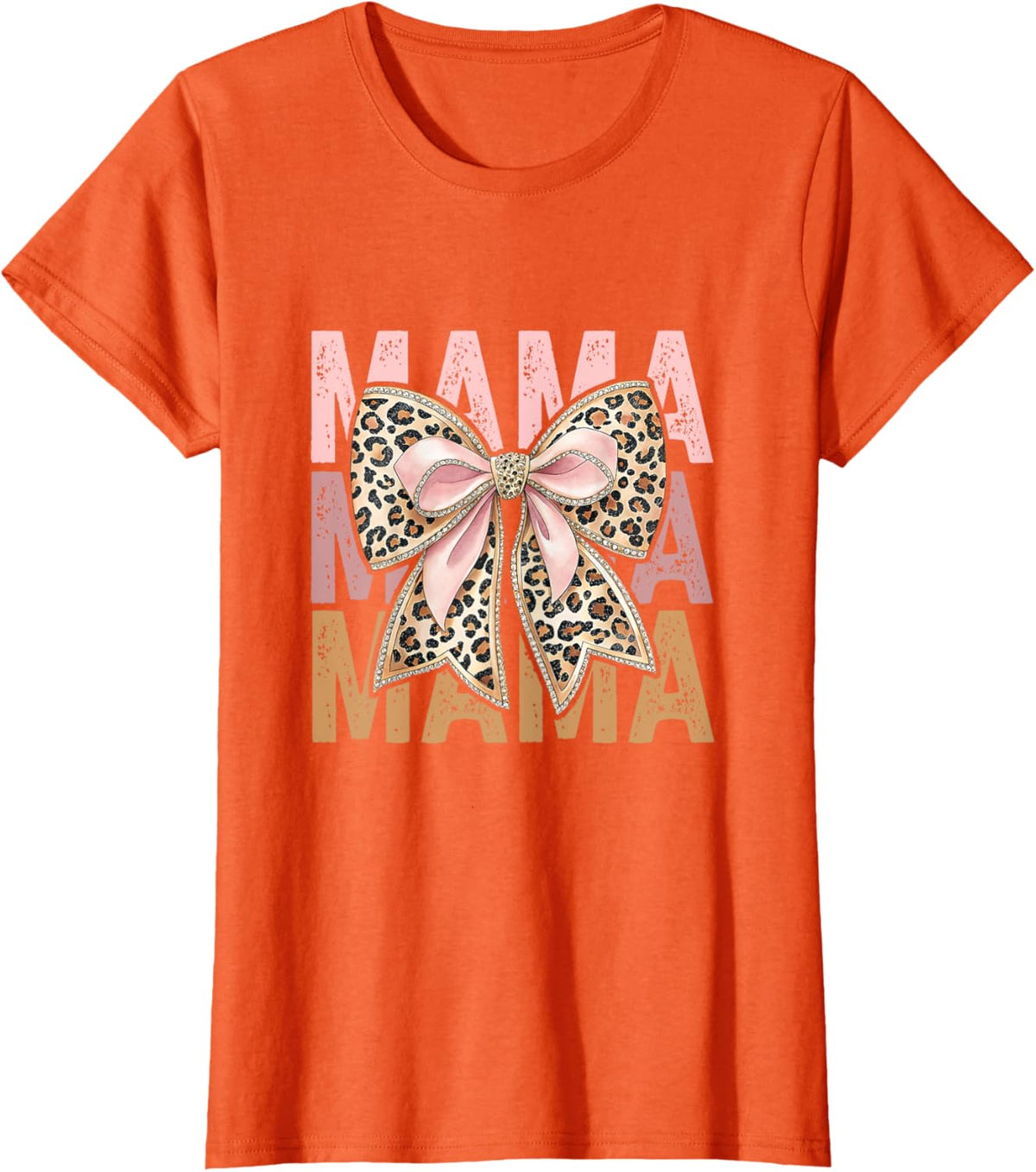 Retro Leopard Mama,Cute Mom Retro Coquette Bow Mother's Day