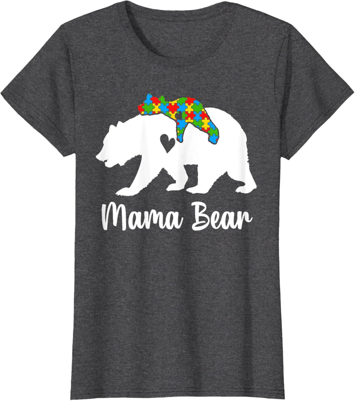 Mama Bear Love Support Autism Awareness Bear Family