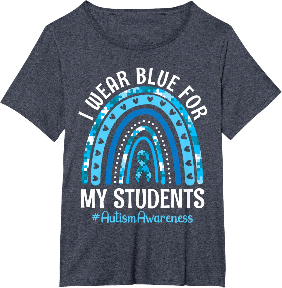 Happy Teacher I Wear Blue For My Students Autism Awareness