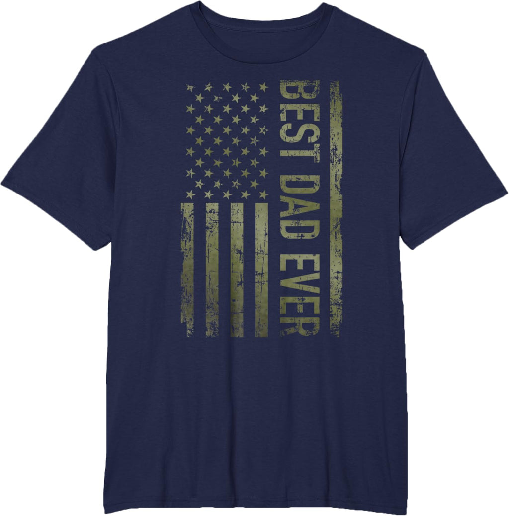 Best dad ever american military camouflage flag gift father
