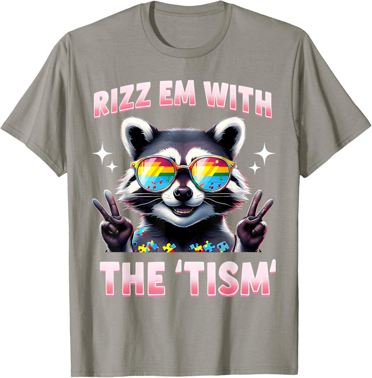 Autism Funny Rizz Em With The Tism Meme Autistic Racoon