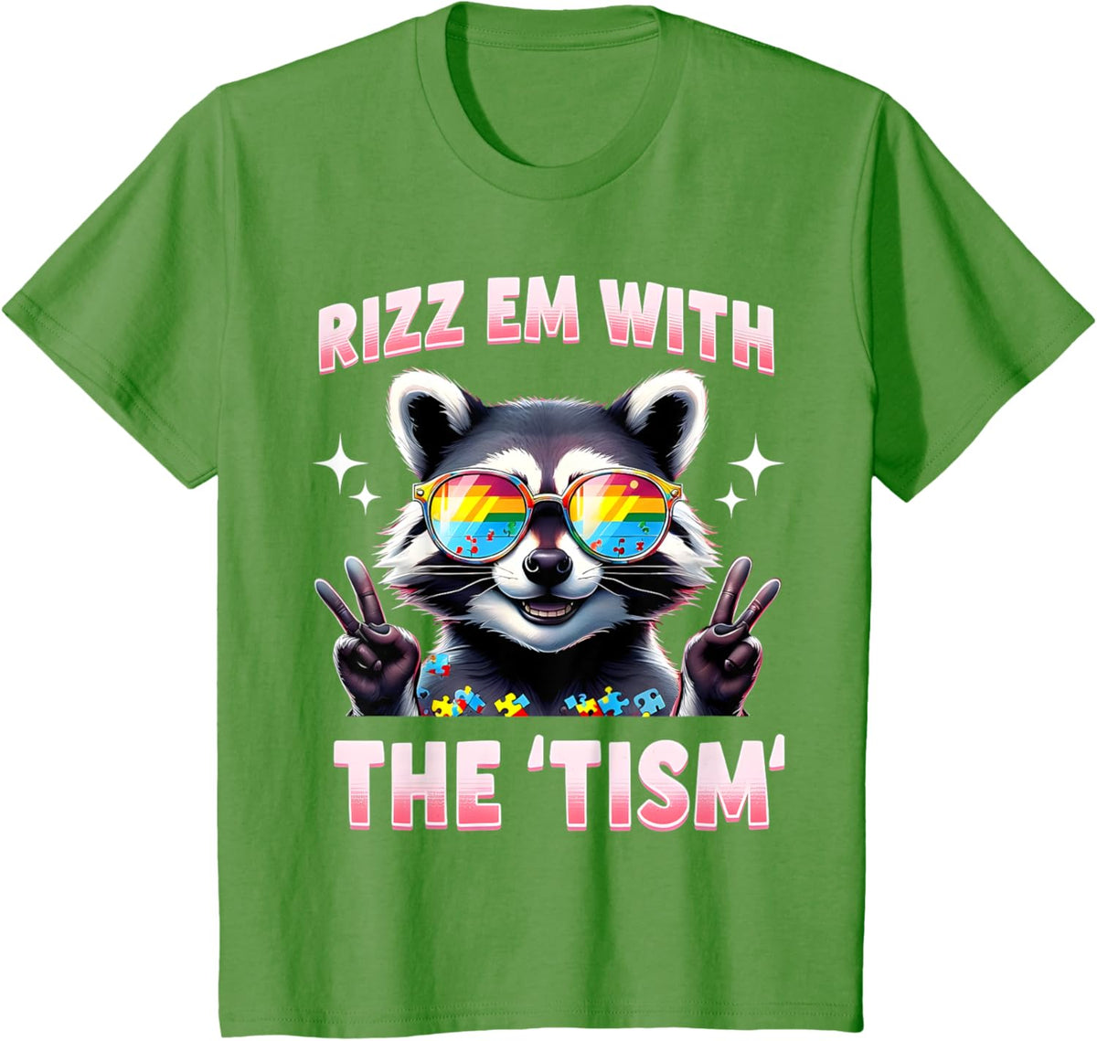 Autism Funny Rizz Em With The Tism Meme Autistic Racoon