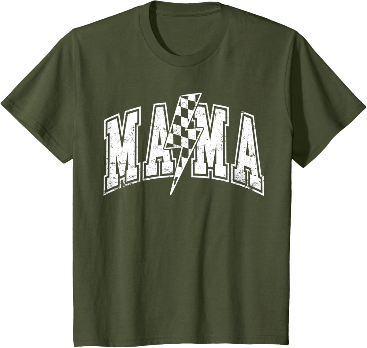 Mama Lightning Bolt Checkered Varsity Mom Women Mother's Day Mother Shirt