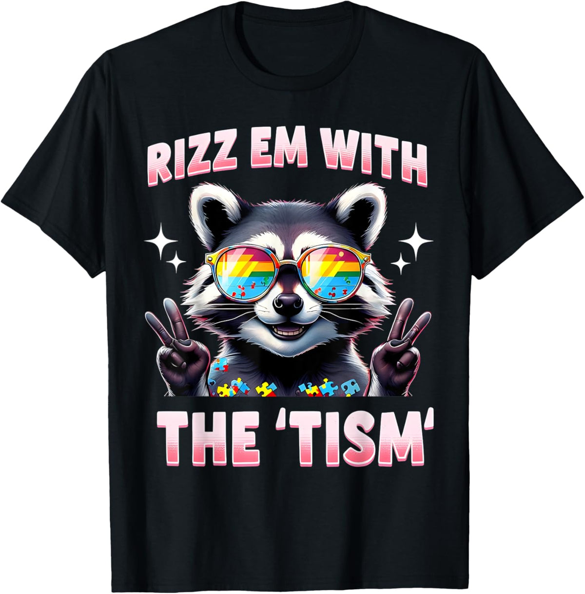 Autism Funny Rizz Em With The Tism Meme Autistic Racoon