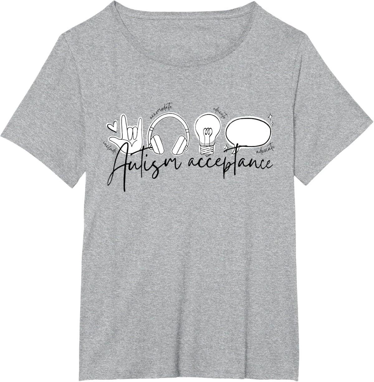 Autism Awareness Acceptance Shirt Support Mom Women Kid