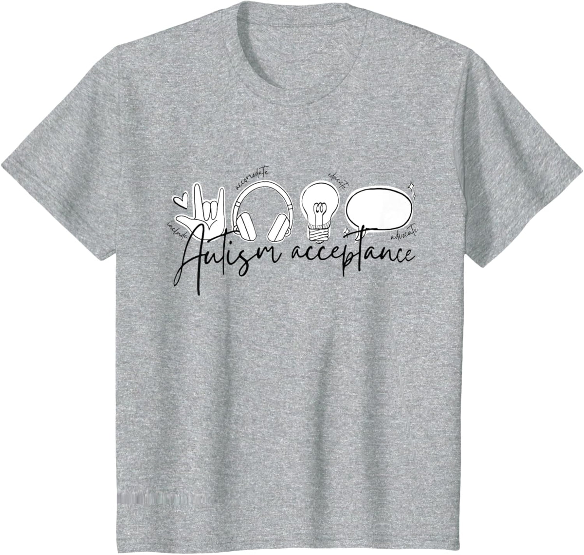 Autism Awareness Acceptance Shirt Support Mom Women Kid