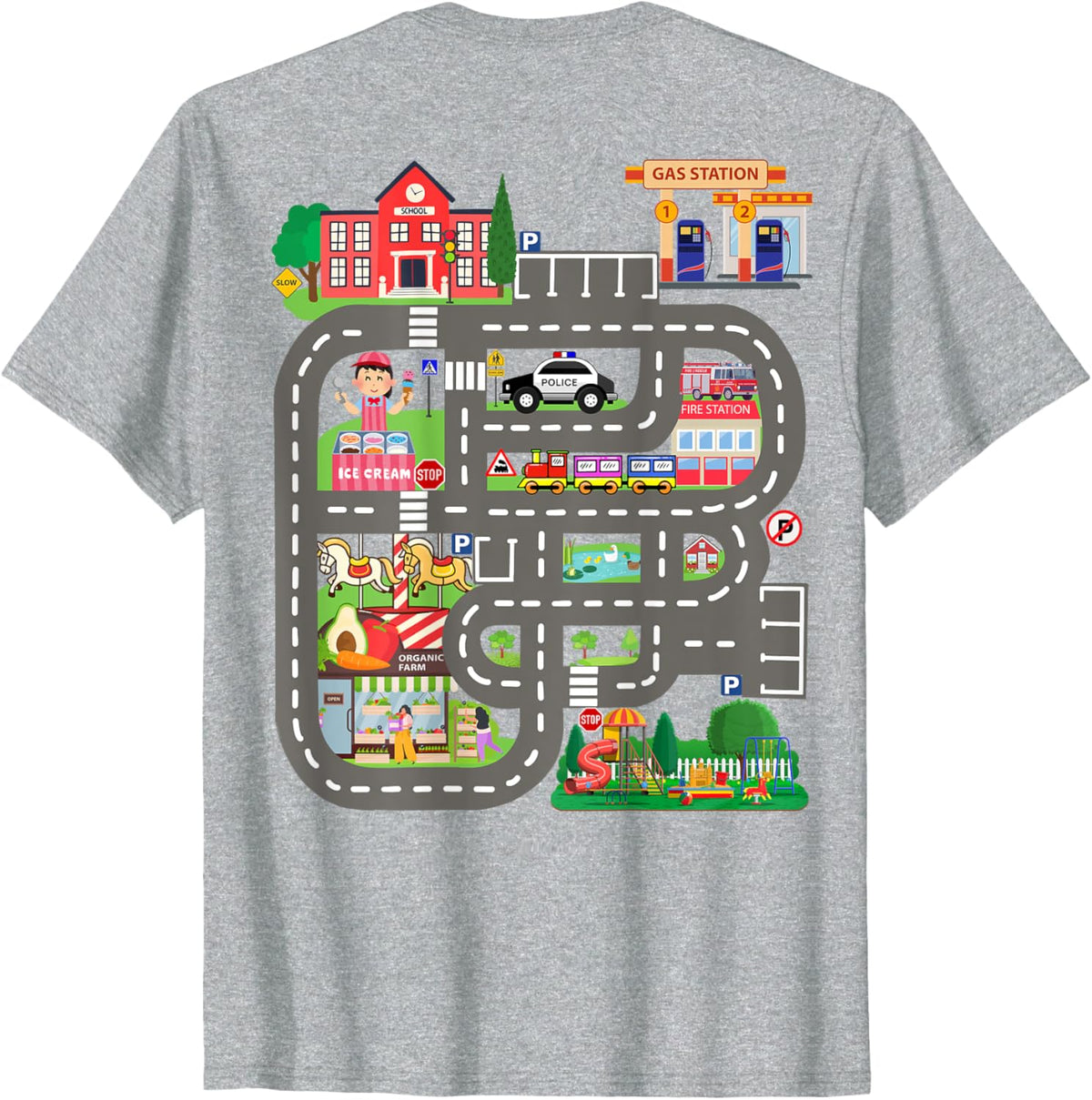 Kids Play Cars on Dad's Back Funny Father's Day Race Track